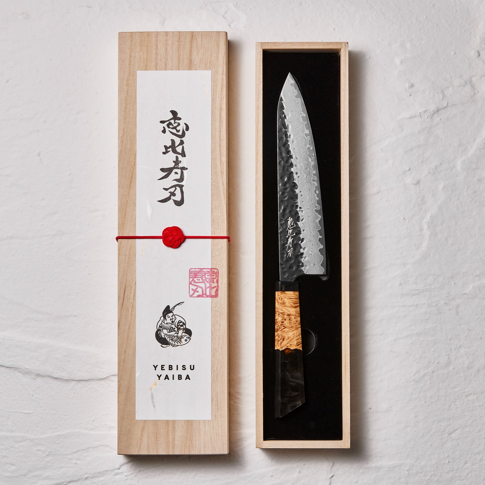 恵比寿刃 月 -tsuki- 三徳包丁 黒 17cm / VG-10 槌目ダマスカス YEBISU YAIBA